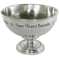 Retro Mid-20th Century French Silver Plate Hotel Champagne Bucket Veuve Clicquot