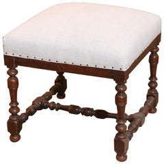 French Stool, Newly Upholstered