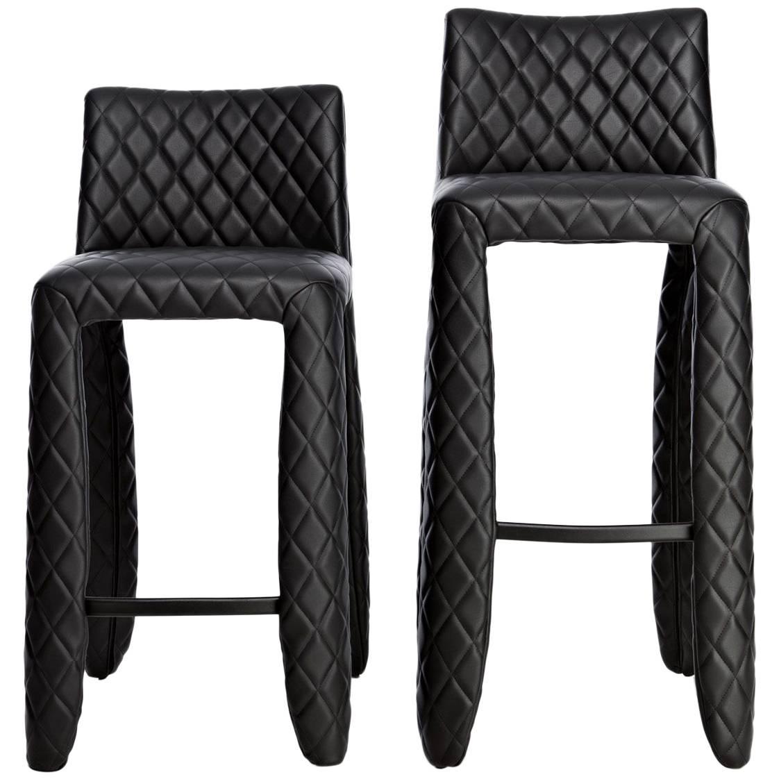 Moooi Monster Bar Stool by Marcel Wanders Fabric or Leather For Sale