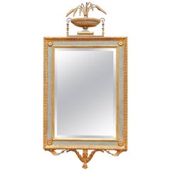 Italian Gilt and Painted Neoclassical Console Mirror