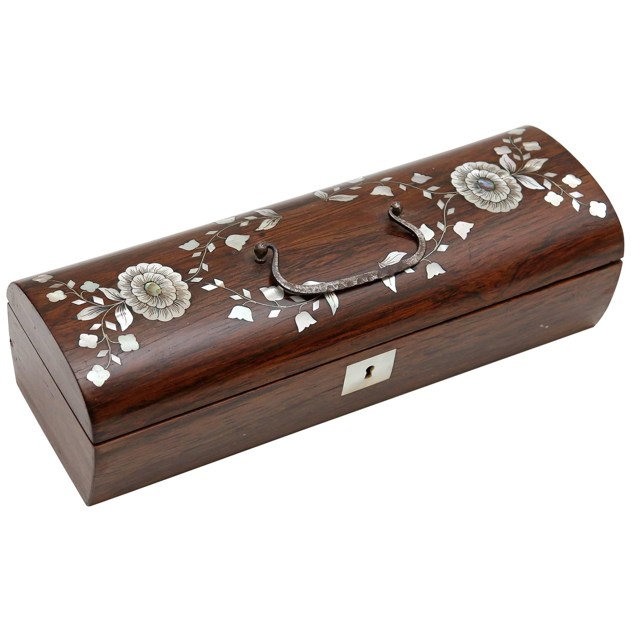 Japanese Rosewood Marquetry Box