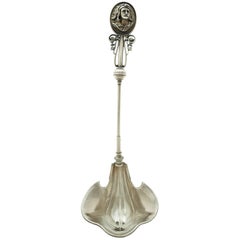 Wood & Hughes Medallion Coin Silver Soup Ladle
