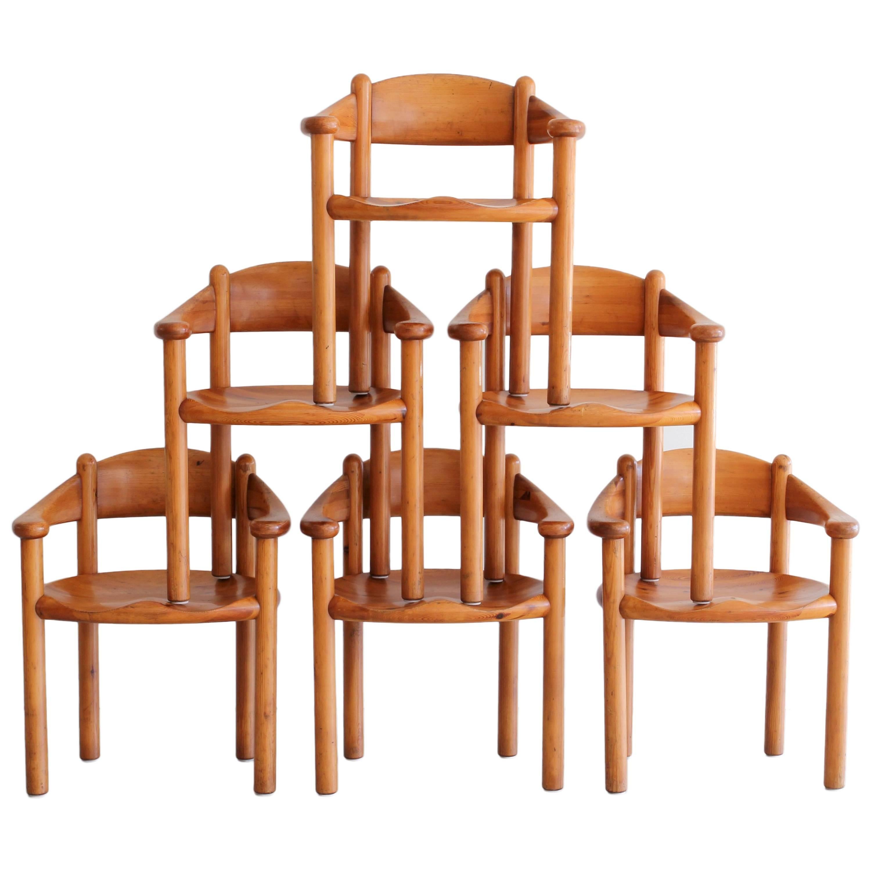 Rare Set of Six Dining Chairs by Rainer Daumiller