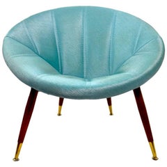 Vintage Chic Vinyl Clamshell Chair