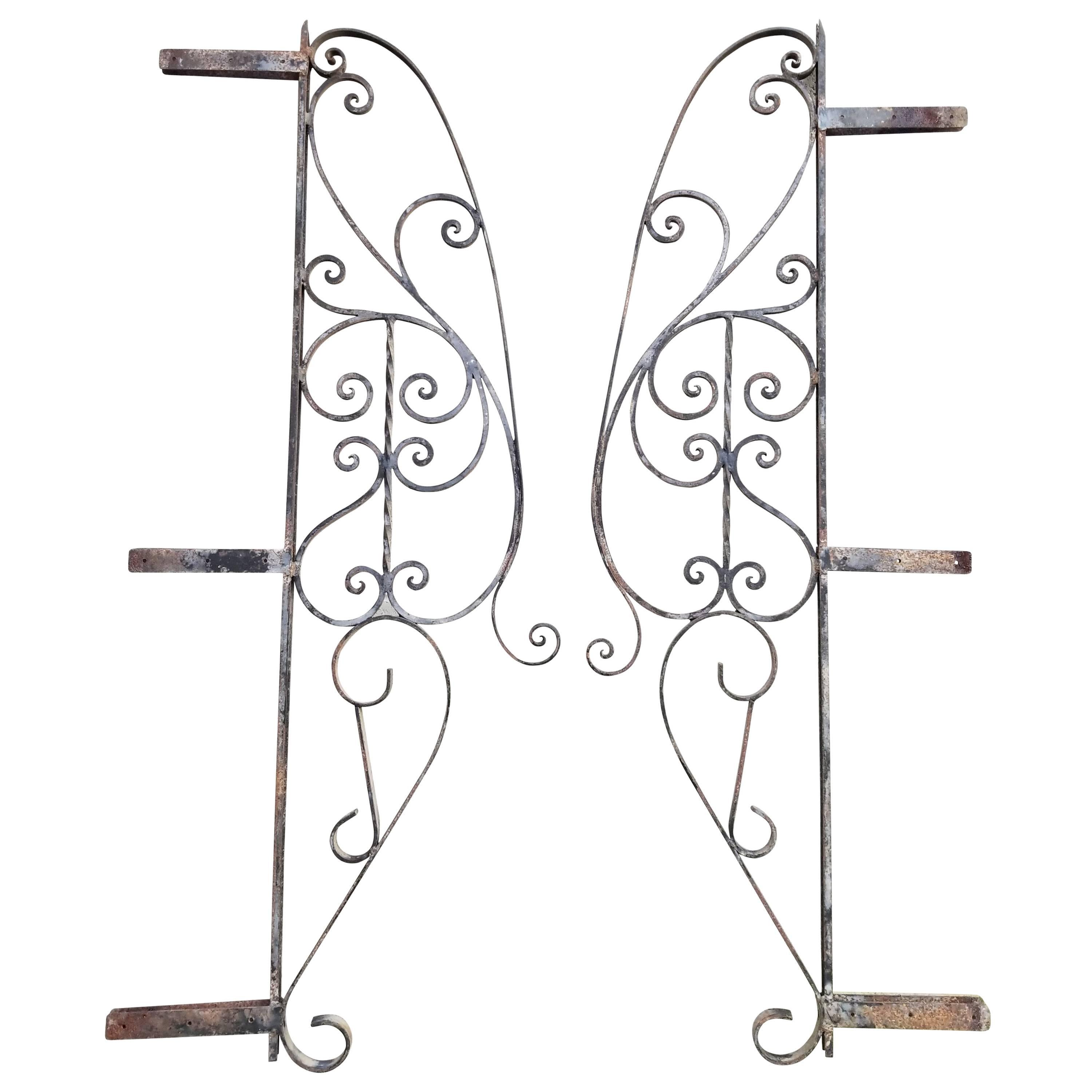 Architectural Wrought Iron Panels, Pieces For Sale
