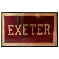 Antique 1920s Exeter Academy Banner