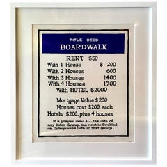 Oversized Hand-Painted Monopoly Game Piece "Boardwalk"