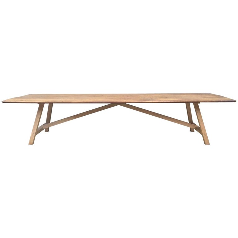 Dining Conference Table Reclaimed Walnut For Sale at 1stDibs