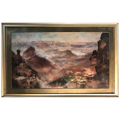Thomas Moran Il Grand Canyon del Colorado Stampa cromolitografica 1893