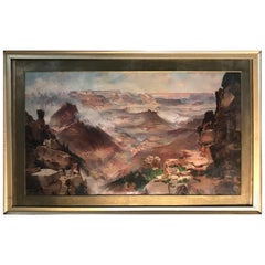 Antique Thomas Moran The Grand Canyon of the Colorado Chromolithograph Print 1893