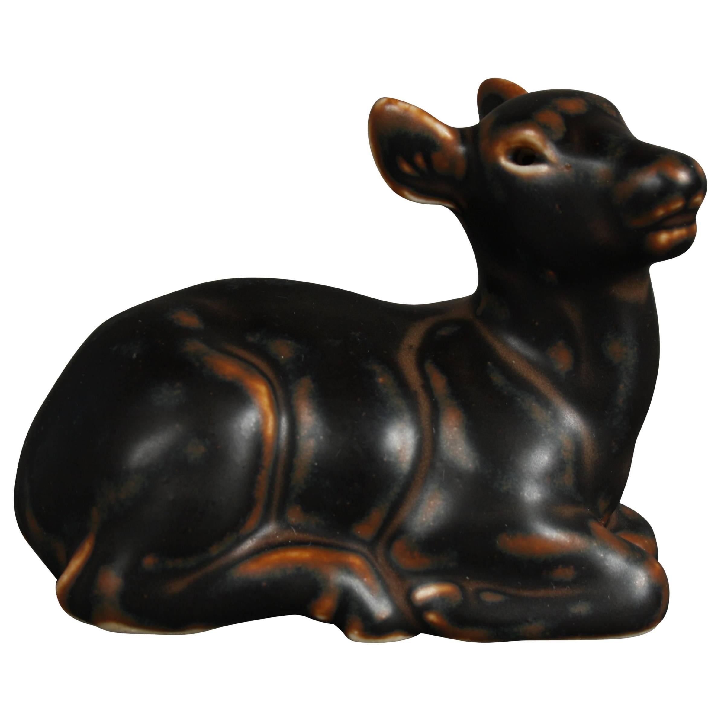 Royal Copenhagen, Brown Young Deer Sculpture, No. 20183, Denmark