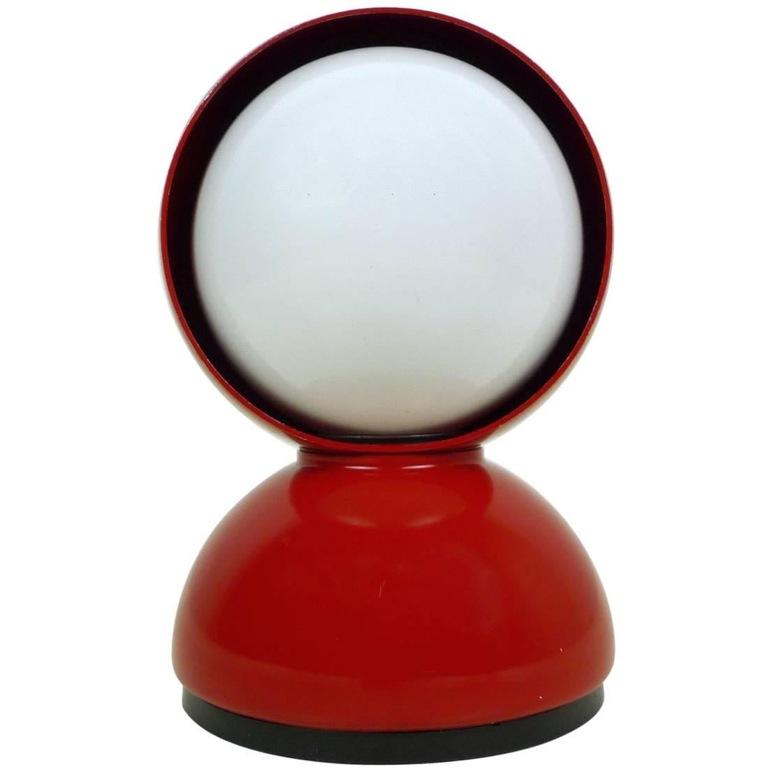 Red Table Lamp Eclisse by Vico Magistretti for Artemide, Italy, 1960s