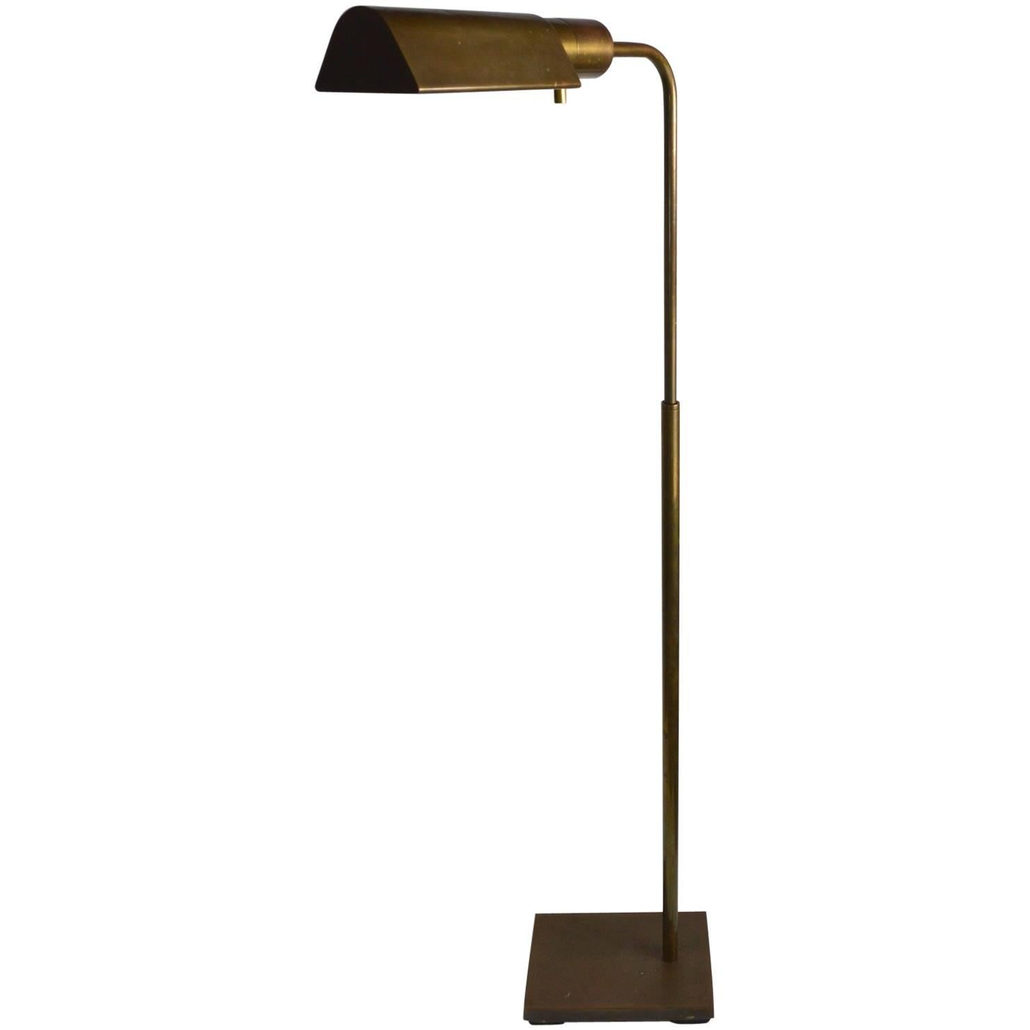Adjustable Brass Floor Lamp after Hartman