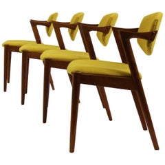 Kai Kristiansen Dining Chairs Model 42, Set of Four