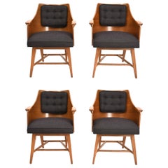 Edward Wormley for Dunbar, Rare Set of Four Armchairs, 1950s