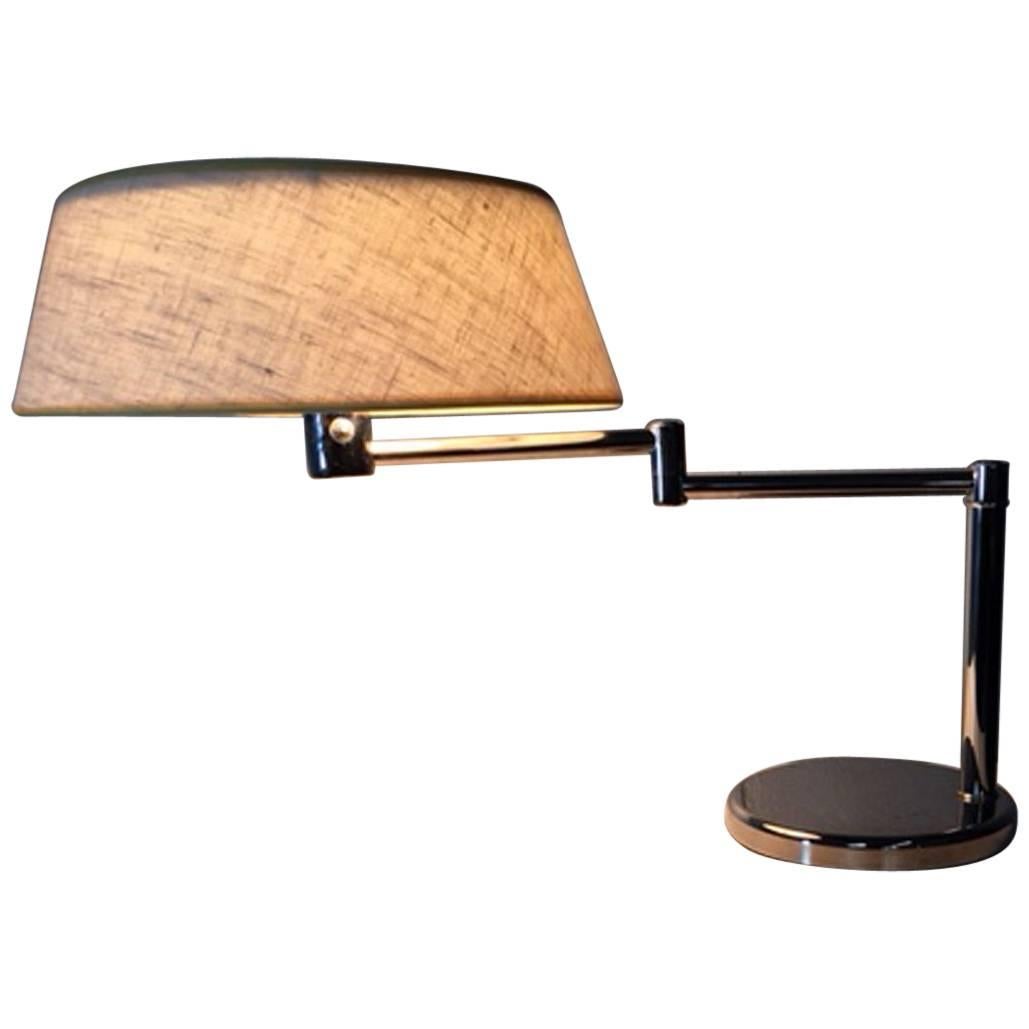 Walter Von Nessen Chrome Structure Desk Lamp For Sale