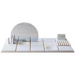 Salle de Bain 'L' Handmade Cast Concrete Tray in White by UMÉ Studio
