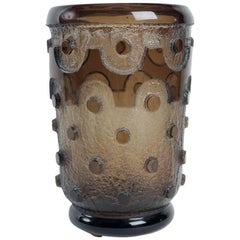 Vase monumental et épais Art déco Daum Nancy