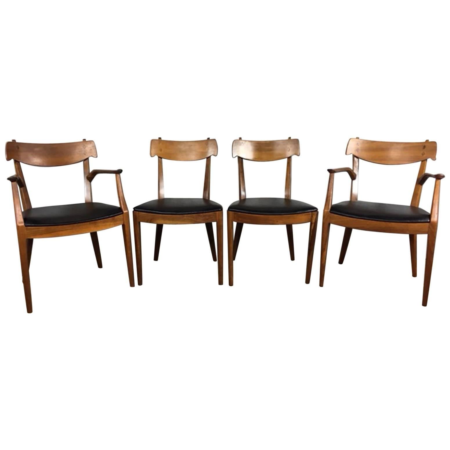 Kipp Stewart Set of Four Dining Chairs for Drexel For Sale