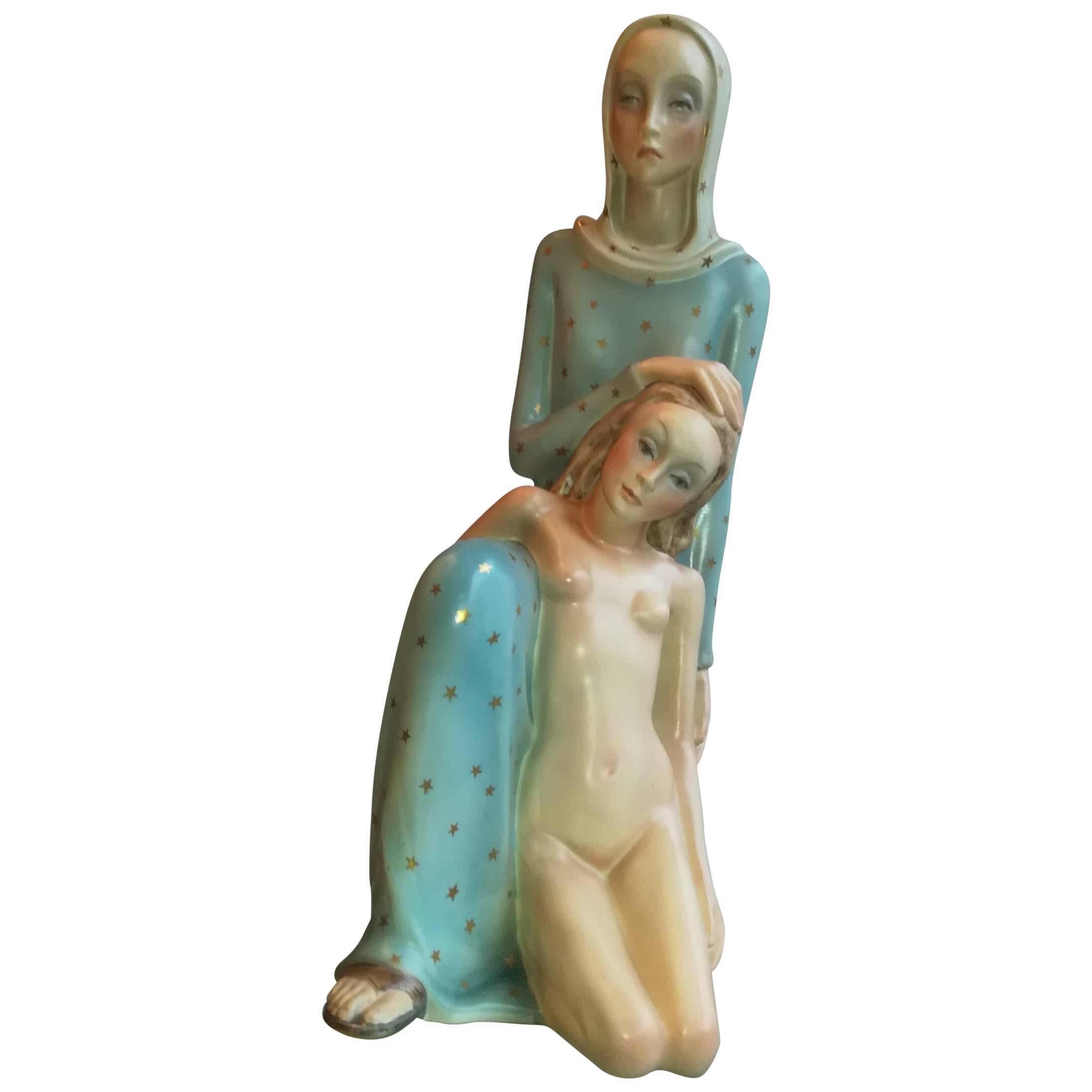 Lenci , 1938, Ceramic "Madonna ed Eva"