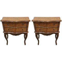 Vintage Pair of French Bedside Tables