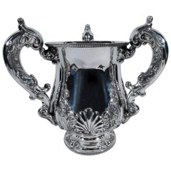 Frank W Smith Fancy and Heavy Sterling Silver Loving Cup