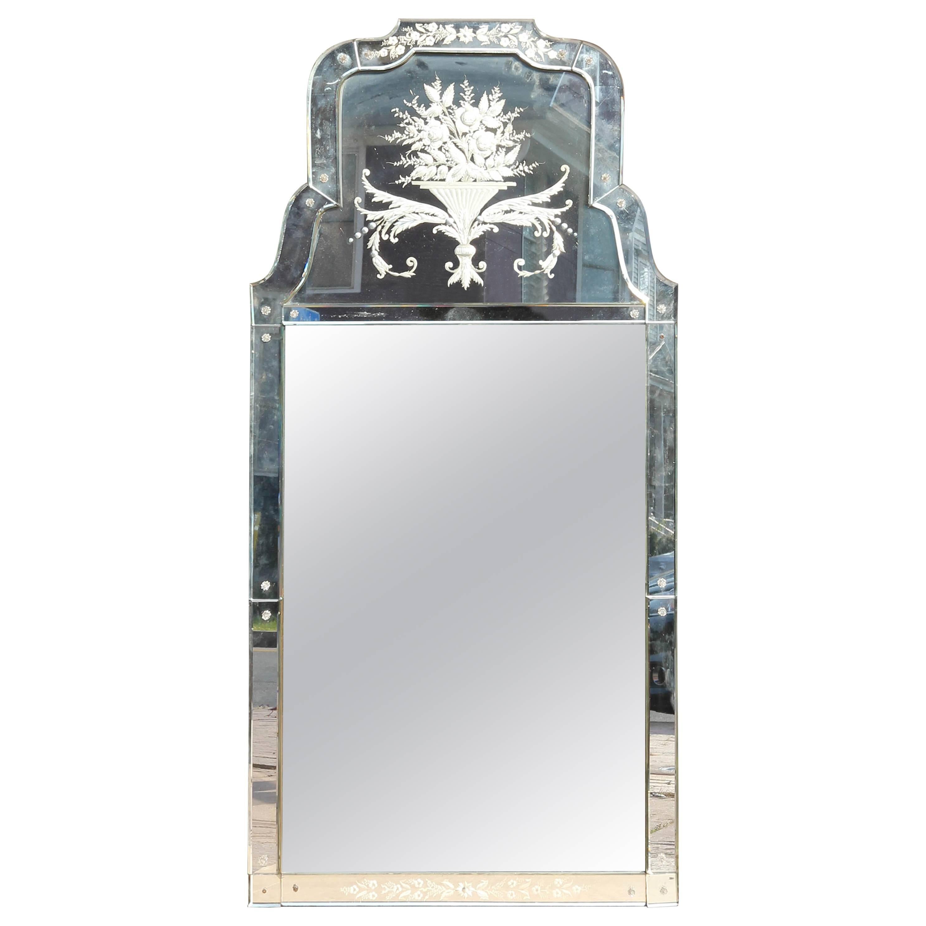 Large Venetian Console Mirror