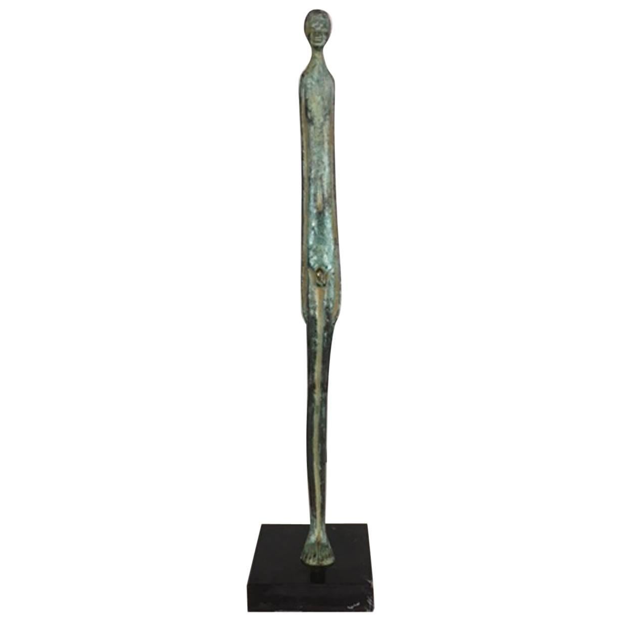Giacometti Style Bronze Sculpture For Sale