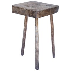 Antique Rustic Three-Legged Table from France