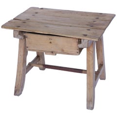 Rustic French One-Drawer Table