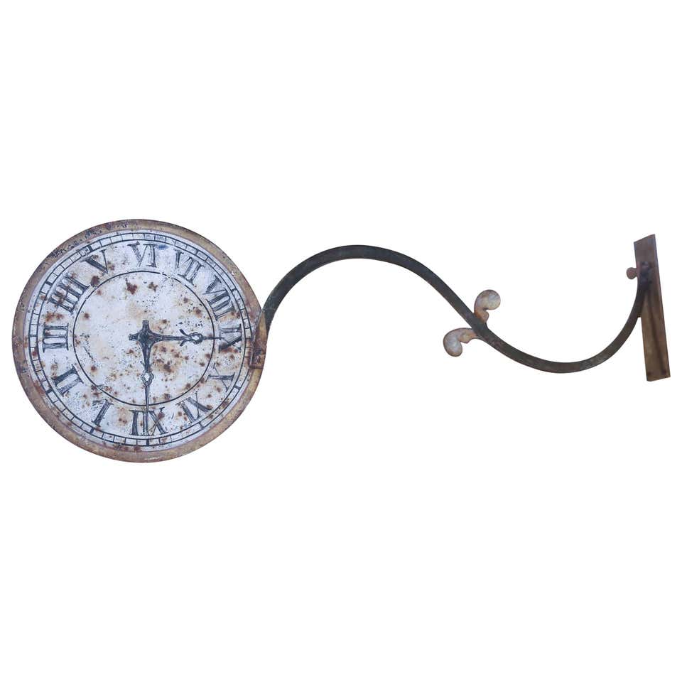 American Country Tole Painted Clock Makers Sign For Sale at 1stDibs