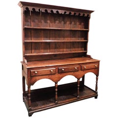 George II Oak Welsh Dresser, United Kingdom, circa 1750