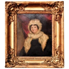 Used Oil on Board, "Lady in Lace", England, circa 1835