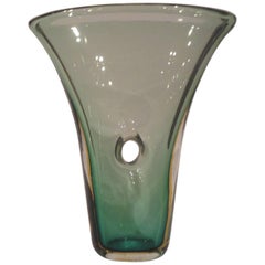 Model 4537 Venini Pierced Sommerso Vase by Fulvio Bianconi