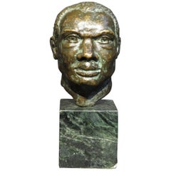 Mid-20th Century Miniature Bronze Bust by Harold Pfeiffer SSC, Canada Circa 1960