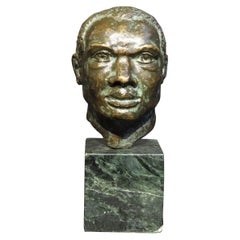 Fine Mid-20th Century Miniature Bronze Bust by Harold Pfeiffer, Circa 1960
