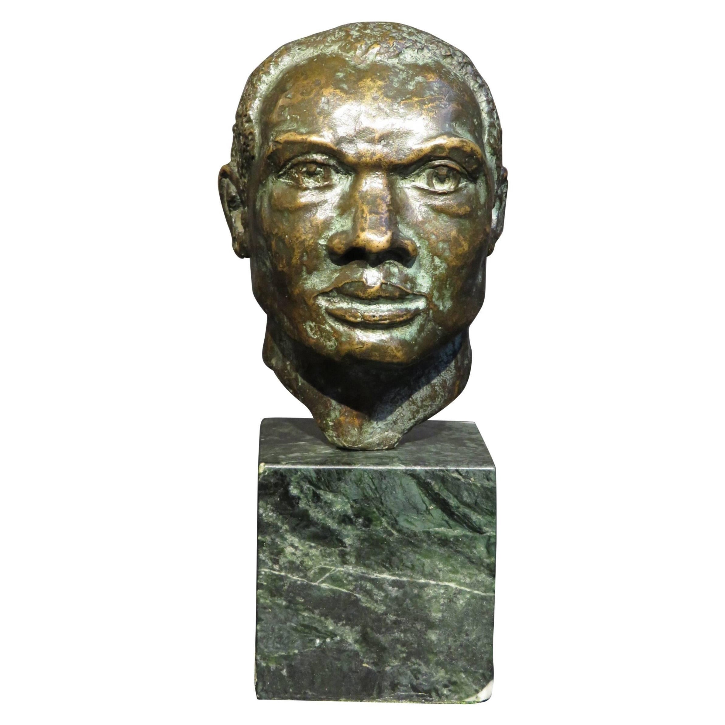 A Fine Mid-20th Century Miniature Bronze Bust by Harold Pfeiffer, Circa 1960