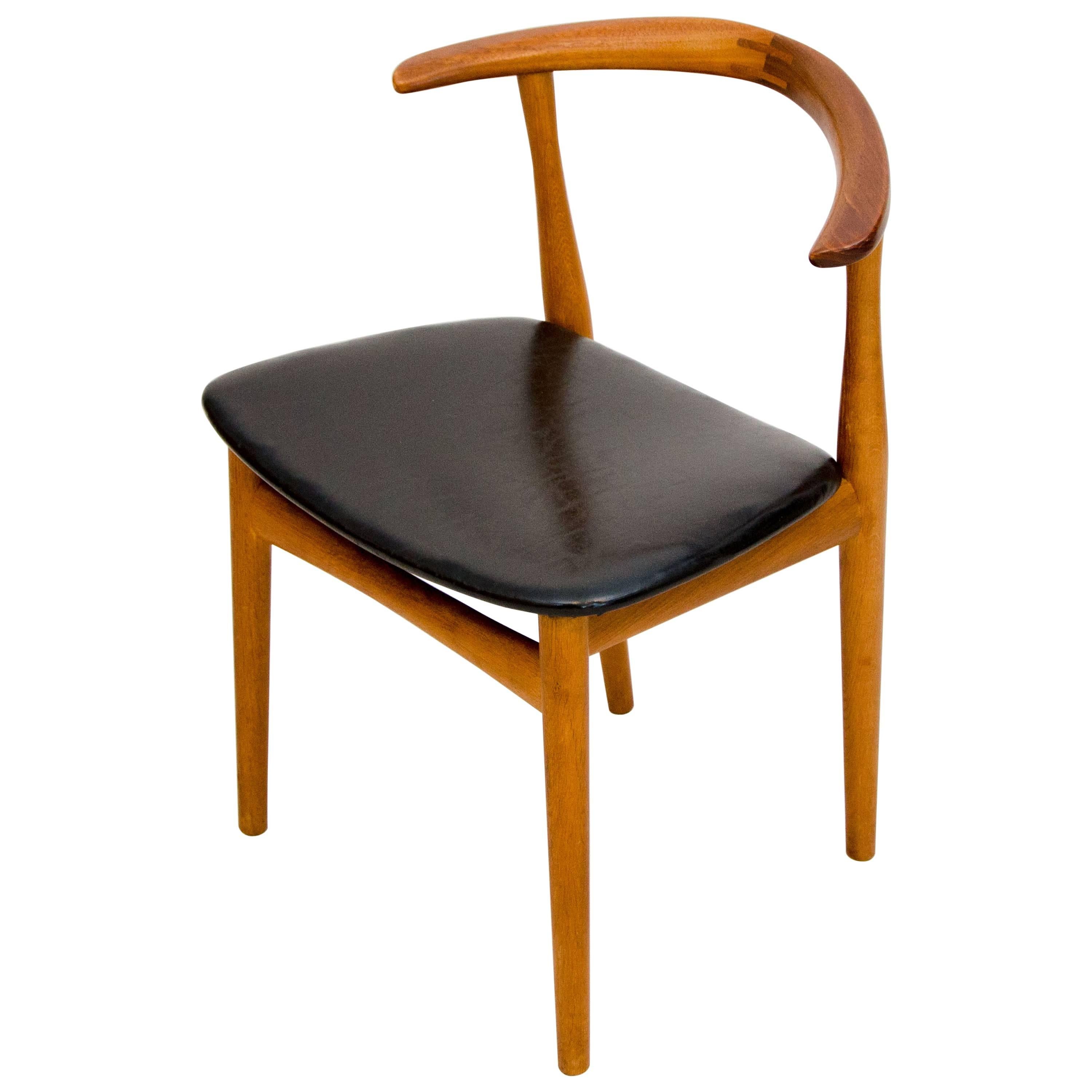 Danish Teak Desk or Occasional Chair by Architekt Kjærnulf for Bruno Hansen