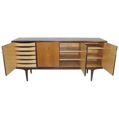 Svante Skogh Swedish, 1960s Sideboard Model Cortina in Rosewood and Brass