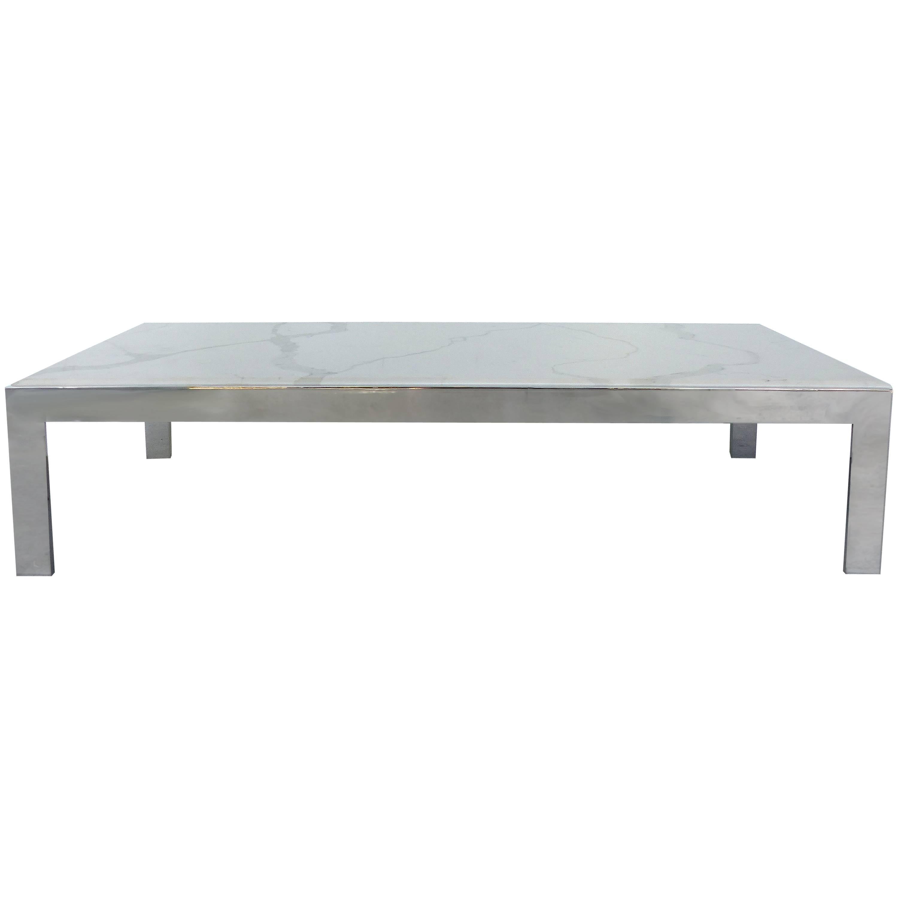 Solid Aluminum and Quartz Coffee Tabke