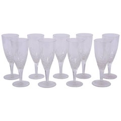 Vintage Set of English Champagne Flutes