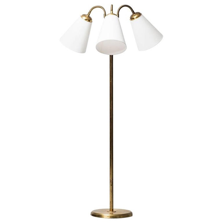 Floor Lamp with Three Flexible Arms Produced in Sweden at 1stDibs