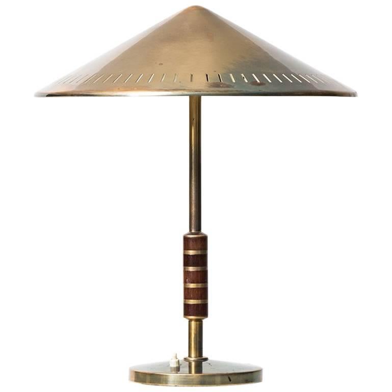 Table Lamp in Brass Produced in Denmark