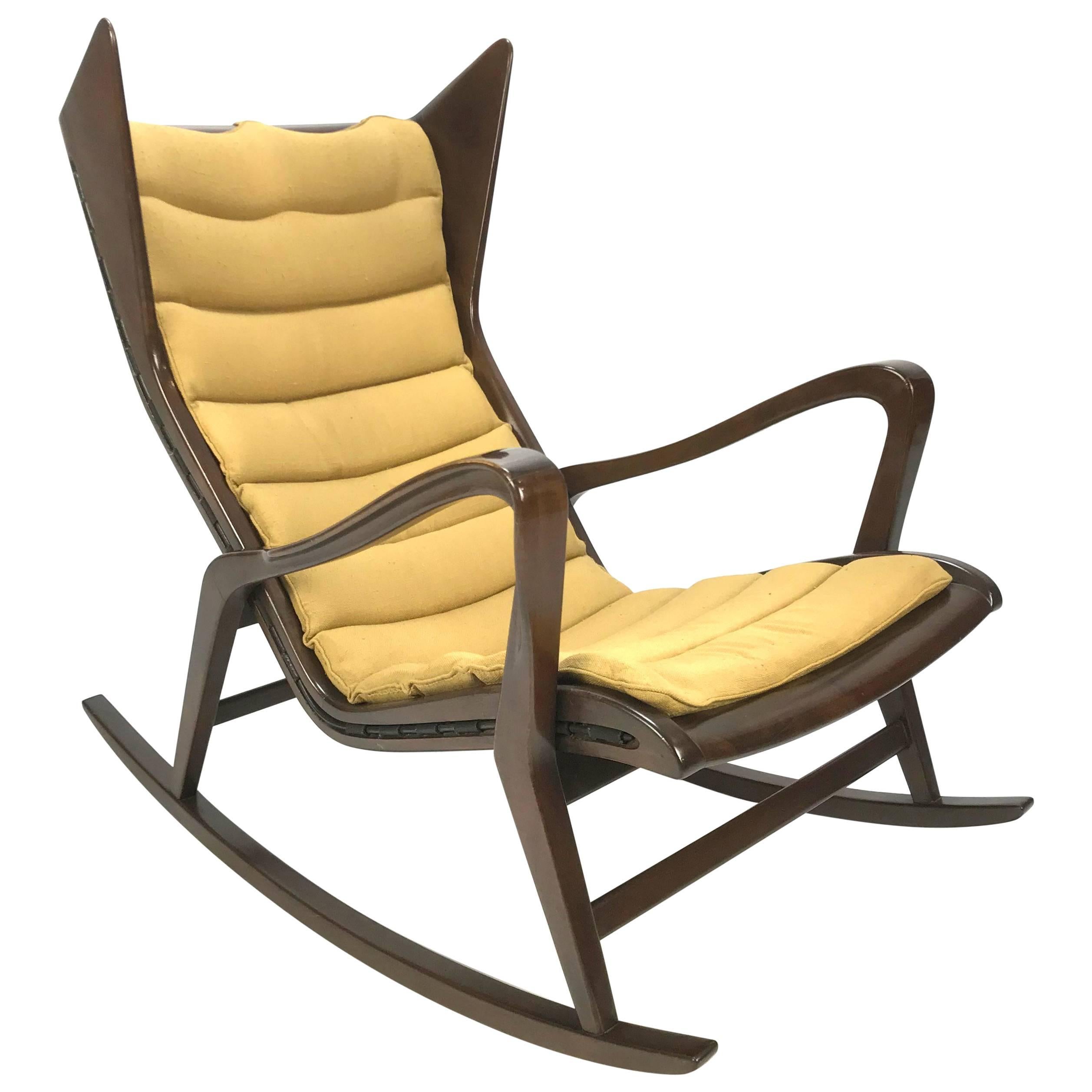 Rocking Chair Model 572 Attributed Gio Ponti For Sale