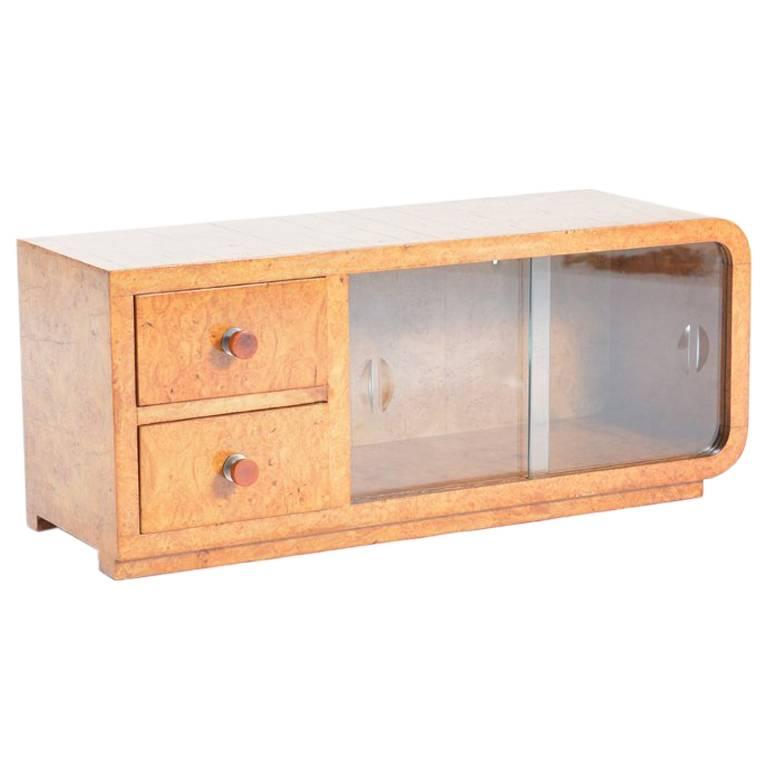 Small Art Deco Cabinet, Czechoslovakia, 1940s For Sale