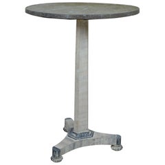 Small Antique Regency Painted Side Table with a Faux Marble Top