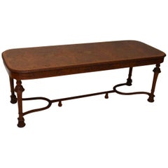 Large Antique Burr Walnut Dining Table