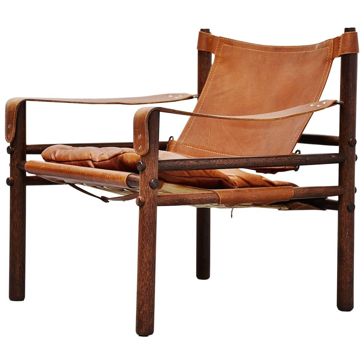 Arne Norell Sirocco Chair in Cognac Leather, Sweden, 1964
