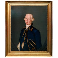 American Period Portrait Painting of a Colonial Gentleman