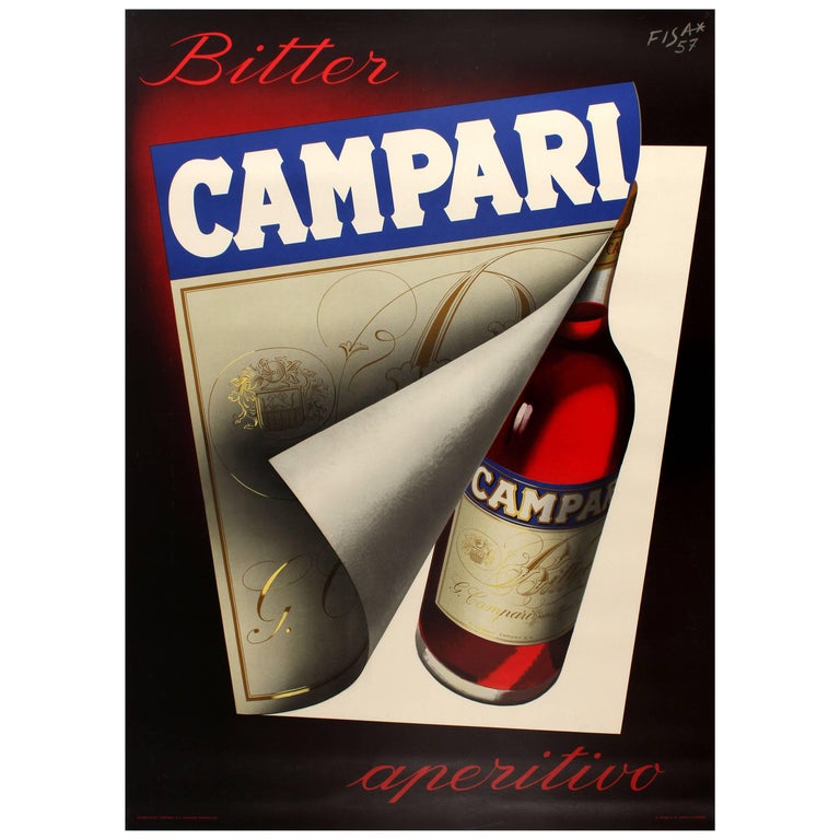 Original Vintage Art Deco Drink Advertising Poster for L&rsquo;aperitif Nuxy